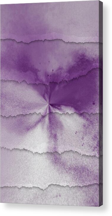 Digital Acrylic Print featuring the digital art Purple SkY by Auranatura Art