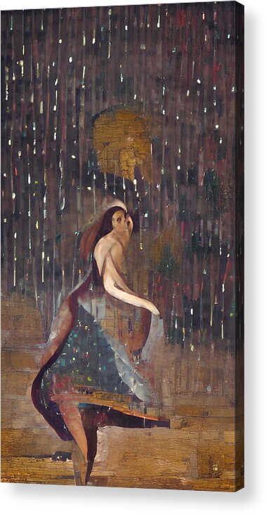 Raindancer Acrylic Print featuring the digital art Rain Dancer Twirling by Vennie Kocsis