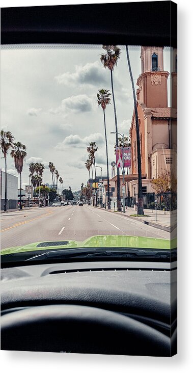 Sunset And Cherokee Blvd Driving View Acrylic Print featuring the photograph Sunset and Cherokee Blvd Driving View by Jera Sky