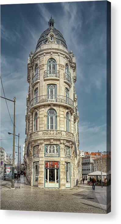 Lisbon Acrylic Print featuring the photograph the Lisbon Flatiron by Micah Offman