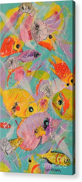 Fish Acrylic Print featuring the painting Great Barrier Reef Fish #2 by Lyn Olsen