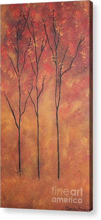 Fall Colors Acrylic Print featuring the painting Autumn Fire by Christie Minalga