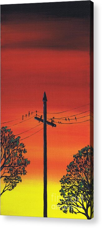 Birds Acrylic Print featuring the painting Chit Chat by Kenneth Clarke