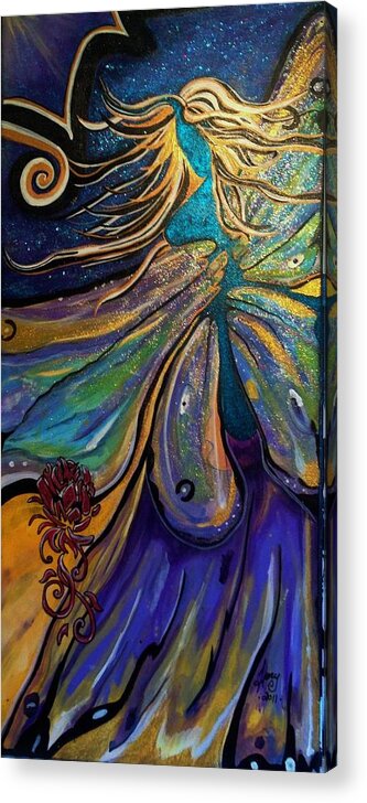Divinity Acrylic Print featuring the painting Portal Of The Divine by Tracy Mcdurmon