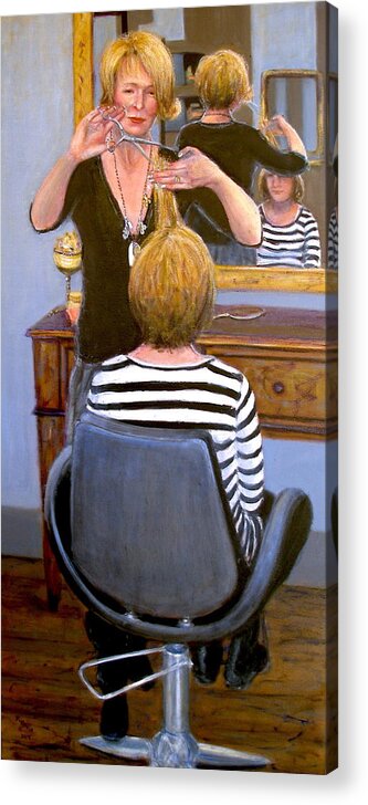 Realism Acrylic Print featuring the painting Salon #1 by Donelli DiMaria