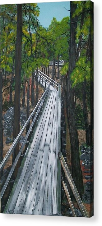 Boardwalk Acrylic Print featuring the painting Tranquility Trail by Sharon Duguay
