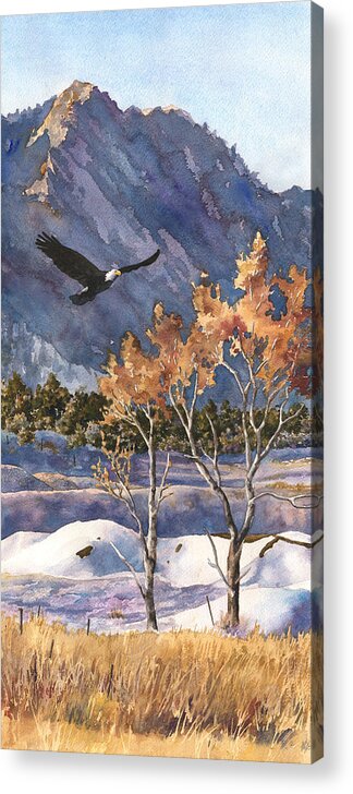 Colorado Rocky Mountain Painting Acrylic Print featuring the painting Winter Drift by Anne Gifford