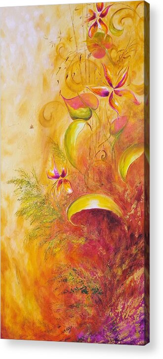 Tropical Acrylic Print featuring the painting Memories of Paradise II by Dina Dargo