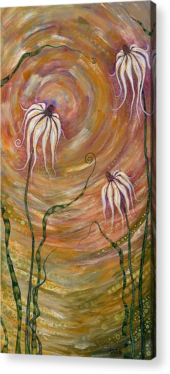 Floral Acrylic Print featuring the painting Peace of Mind by Tanielle Childers