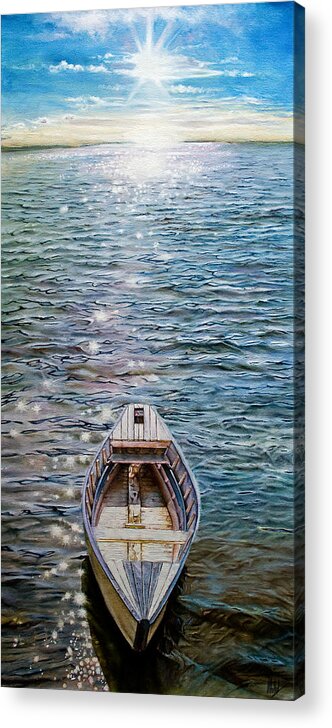 Scenery Acrylic Print featuring the painting Shimmering Lights by Michelangelo Rossi