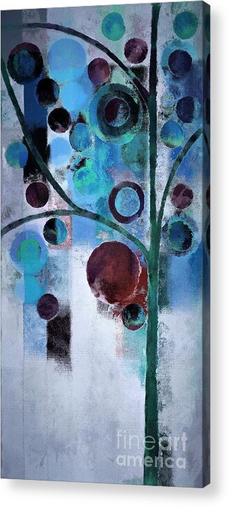 Blue Acrylic Print featuring the painting Bubble Tree - 055058167-86a7b2 by Variance Collections