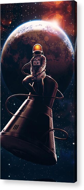 Nasa Acrylic Print featuring the digital art Come Pick Me Up by Canvas Cultures