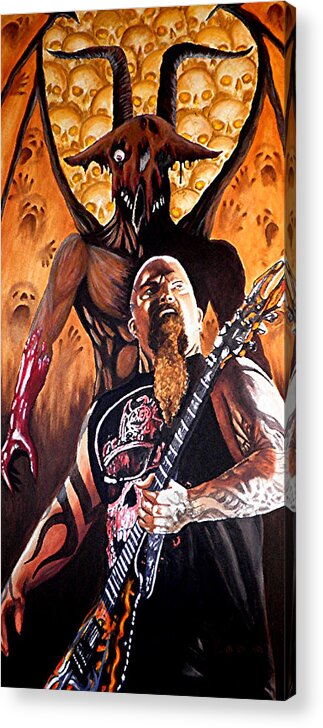 Kerry King Acrylic Print featuring the painting Diabolus in Musica by Al Molina