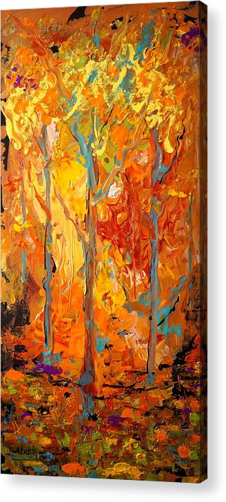 Autumn Acrylic Print featuring the painting Enchanted by Alan Lakin