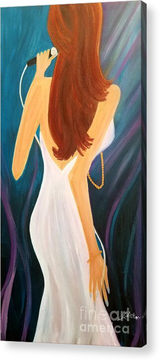 Sing Acrylic Print featuring the painting Everybody's Got A Song To Sing by Artist Linda Marie