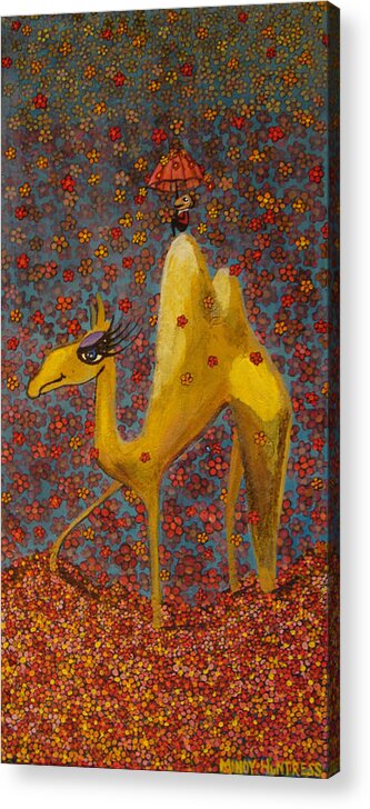 Camel Acrylic Print featuring the painting Justify by Mindy Huntress