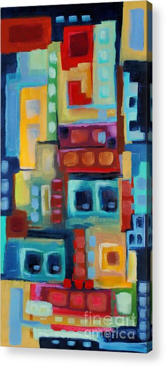 Jazz Acrylic Print featuring the painting My Jazz n Blues 3 by Holly Carmichael