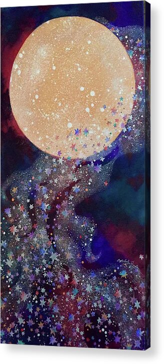 Night Acrylic Print featuring the painting Night Magic by Michele Sleight