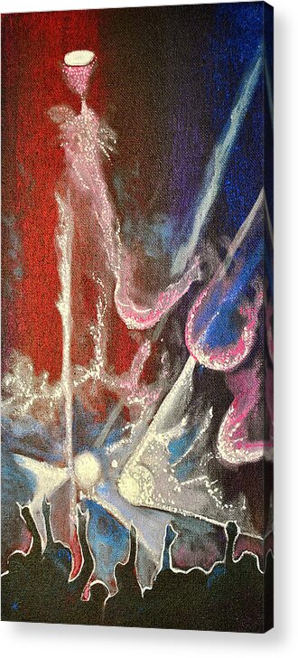 Night Lights Acrylic Print featuring the painting Party Night by Patricia Arroyo