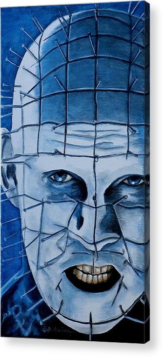 Pinhead Acrylic Print featuring the painting Pinhead up close and personal by Al Molina