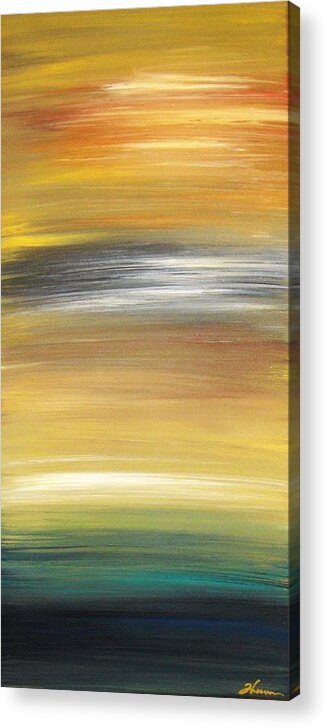 Waves Acrylic Print featuring the painting Pond by Todd Hoover