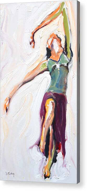 Dance Acrylic Print featuring the painting Rebekah's Dance Series 1 Pose 4 by Donna Tuten