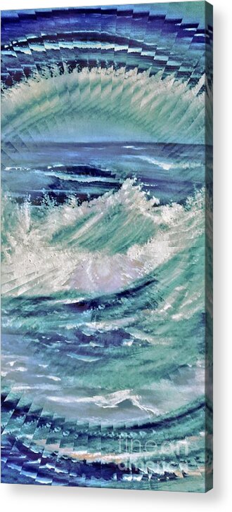 Wave Acrylic Print featuring the digital art Splash by Tracey Lee Cassin