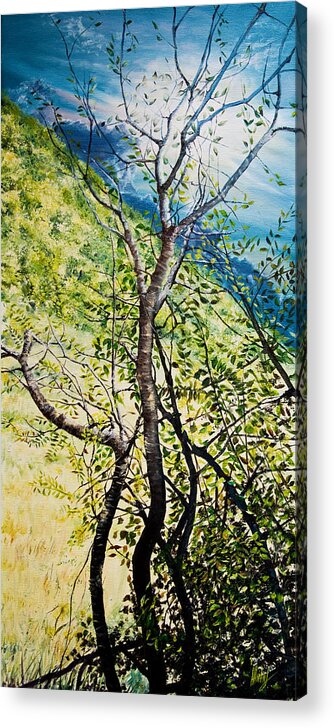  Acrylic Print featuring the painting Spring Tree by Michelangelo Rossi