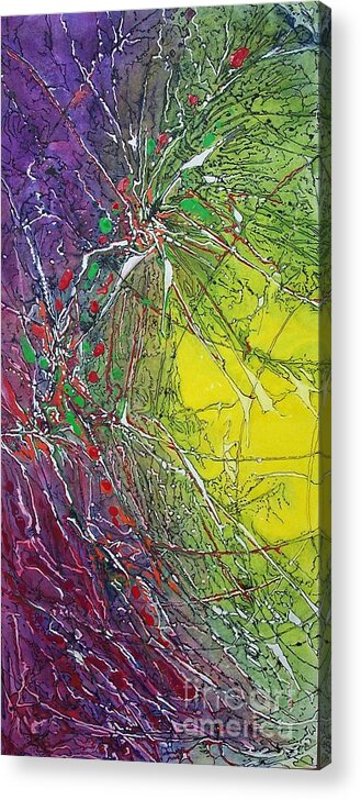 Abstrat Acrylic Print featuring the painting Tangled Web by David Ackerson