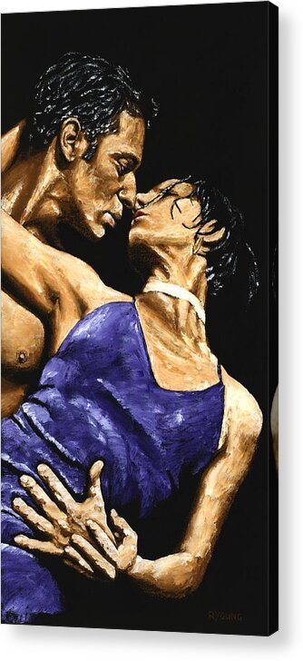 Couple Acrylic Print featuring the painting Tango Heat by Richard Young