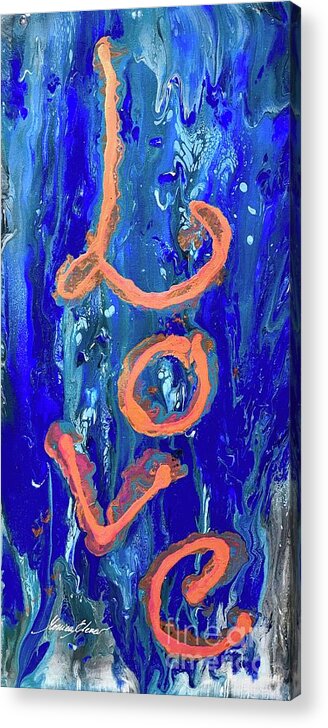 Love Acrylic Print featuring the painting Love #2 by Monica Elena