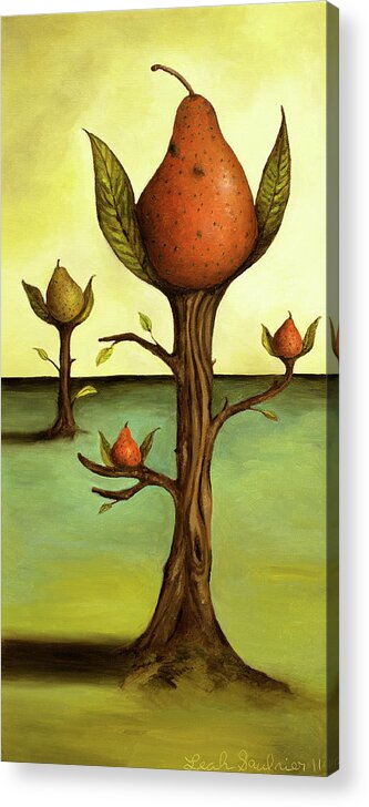 Pear Tree 1 Acrylic Print featuring the painting Pear Tree 1 by Leah Saulnier