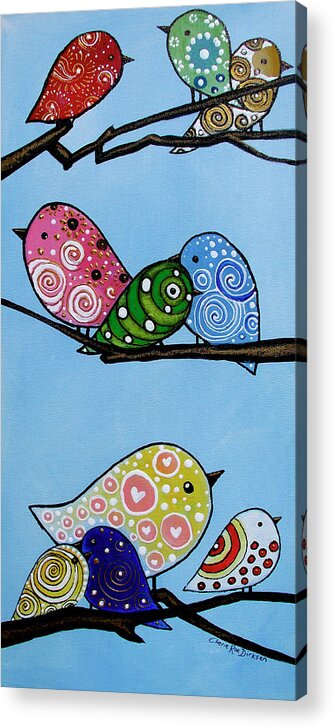 Birds
Animals Acrylic Print featuring the painting Sweettweets by Cherie Roe Dirksen