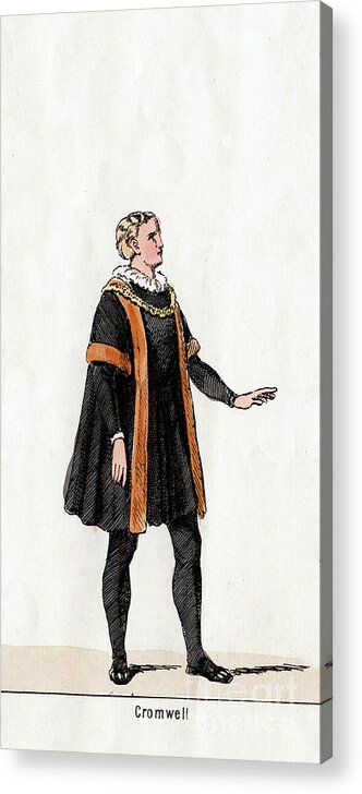 Engraving Acrylic Print featuring the drawing Thomas Cromwell, Costume Design by Print Collector