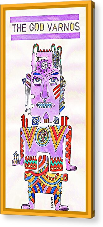 Idol Acrylic Print featuring the painting A God by Hartmut Jager