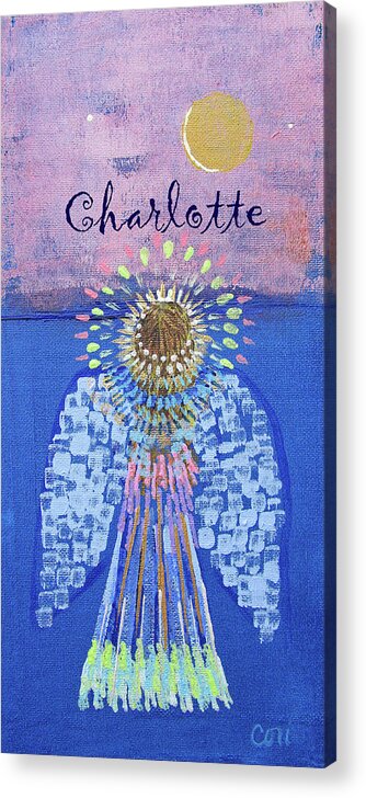Charlotte Acrylic Print featuring the painting Angel Charlotte by Corinne Carroll