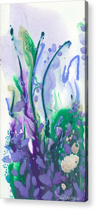 Abstract Acrylic Print featuring the painting Remember Summer by Claire Desjardins