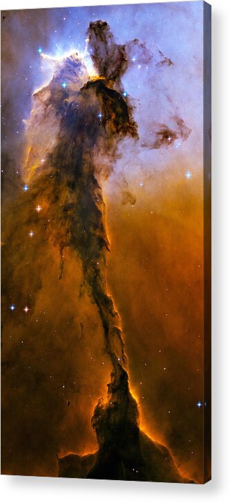 Galaxy Acrylic Print featuring the photograph Stellar Spire in the Eagle Nebula by Nasa - Esa