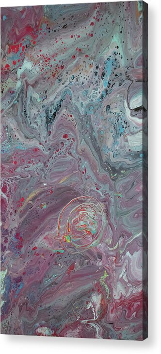 Pour Acrylic Print featuring the mixed media Underwater Pour by Aimee Bruno