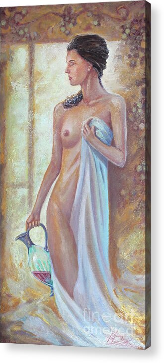 Wine Goddess Acrylic Print featuring the painting Wine Goddess by Michael Rock