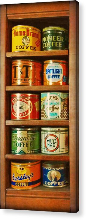 Vintage Acrylic Print featuring the painting Caffe Retro No. 3 by Douglas MooreZart
