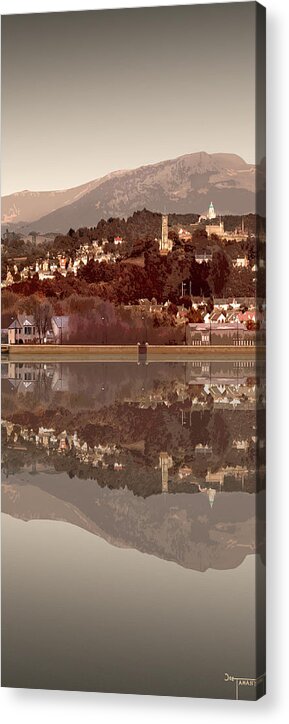 Lancaster Acrylic Print featuring the digital art Lancaster Reflection by Joe Tamassy