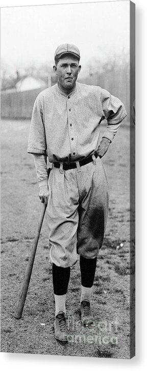 St. Louis Cardinals Acrylic Print featuring the photograph Rogers Hornsby,full Length,leaning by Bettmann
