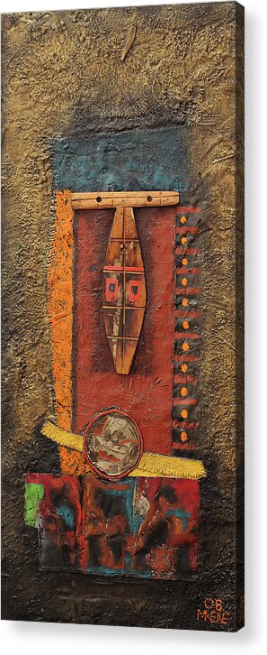 African Art Acrylic Print featuring the painting All Systems Go by Michael Nene