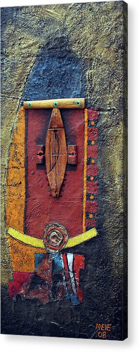 African Art Acrylic Print featuring the painting This Is Major Tom by Michael Nene