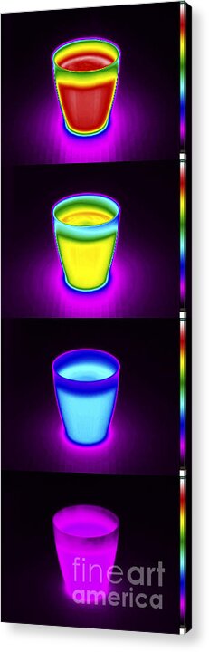 Cooling Acrylic Print featuring the photograph Thermograms Of Hot Water Cooling by GIPhotoStock