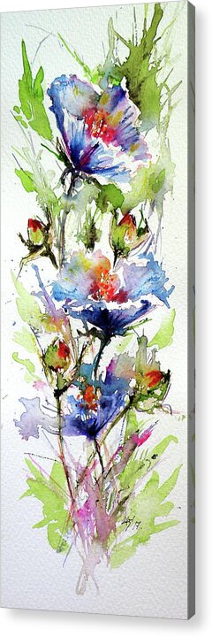 Summer Acrylic Print featuring the painting Flowers of summer by Kovacs Anna Brigitta