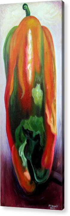 Sweet Pepper Acrylic Print featuring the painting Sweet P #1 by Ewan McAnuff