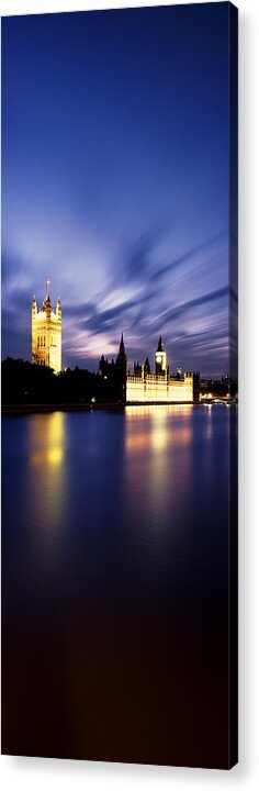 Panorama Acrylic Print featuring the photograph Vertical Panorama of Big ben and the Houses of Parliament by Sonny Ryse