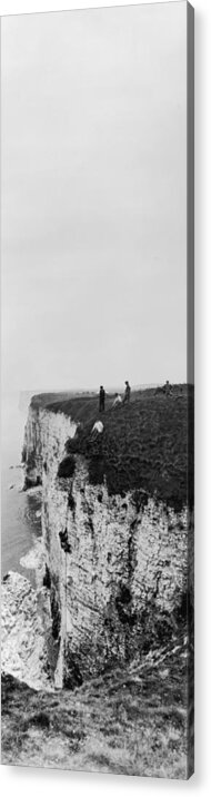 Panoramic Acrylic Print featuring the photograph Cliff Climbers by Alfred Hind Robinson